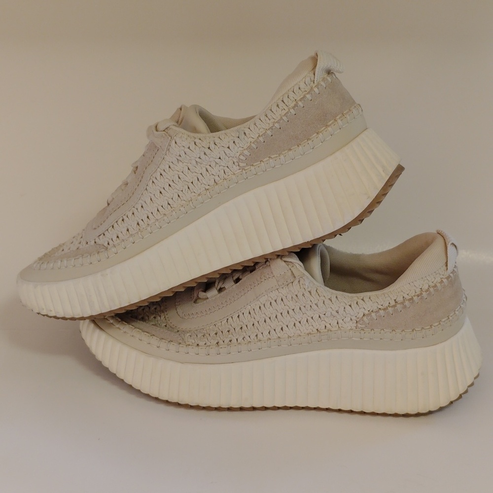 Dolce Vita Cream Textured Sneakers - Picture 8 of 12